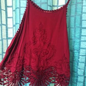 Pacsun - maroon crop top